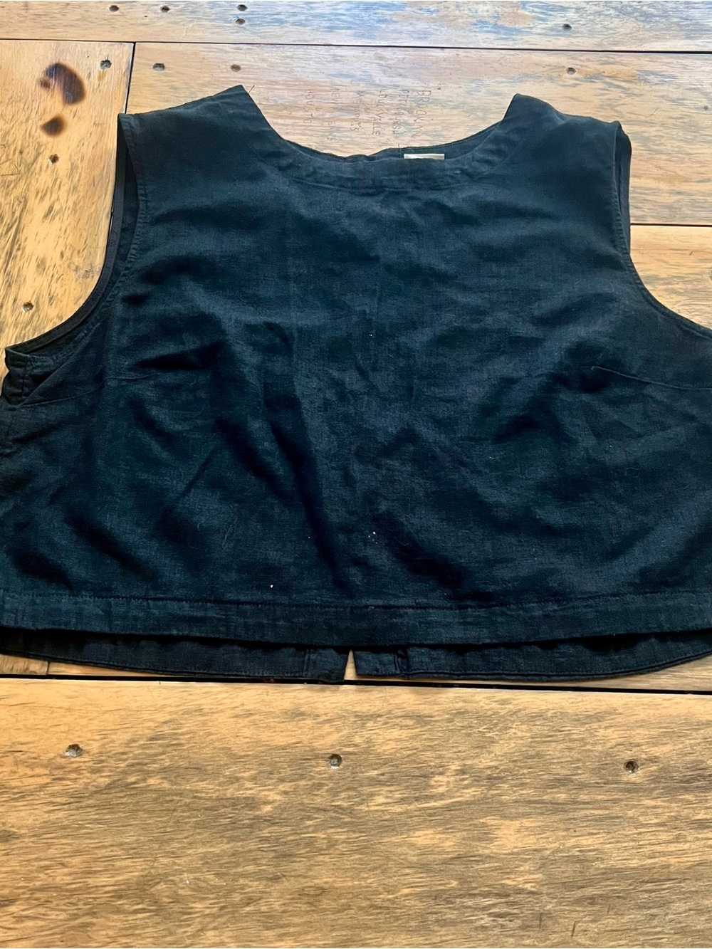 Black Women's Sleeveless Crop Top- Large L18 x W22